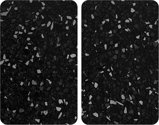 WENKO Herdabdeckplatte Universal 2er Set Terrazzo in Silver Multicolor Black - Bild 1