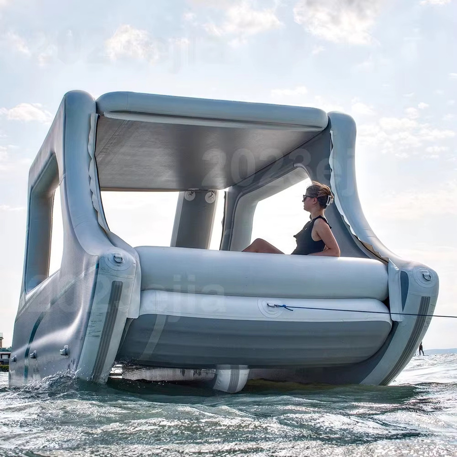 Ejia Aufblasbare Party-Yacht mit Sonnendach, Wasser-Freizeitboot - Bild 2