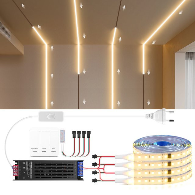 WS2811 COB LED-Streifen Rybakov mit Fließendes-Wasser-Effekt, 24V, Weiß, 10m - Bild 1
