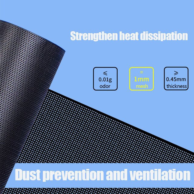 OUYUANSU Staubdichte PVC Seitenabdeckung für Desktop-Computer-Gehäuse zur Wärmeableitung und Belüftung, Schwarz, B/H: 30 x 50 cm und 50 x 50 cm - Bild 1