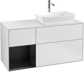V&B Waschtischunterschrank Finion in Blau und Weiß lackiert, Breite: 120 cm, Tiefe: 50,1 cm, Höhe: 50,1 cm - Bild 1