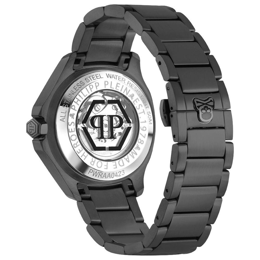 Philipp Plein Armbanduhr Automatik, Edelstahl, Schwarz, Herren, 42 mm - Bild 2