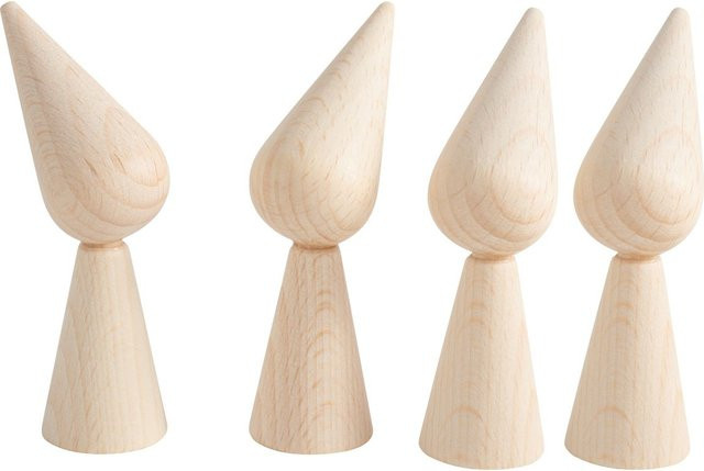 VBS Wichtelfiguren Figuren-Kegel Holz Beige 2-teiliges Set - Bild 1