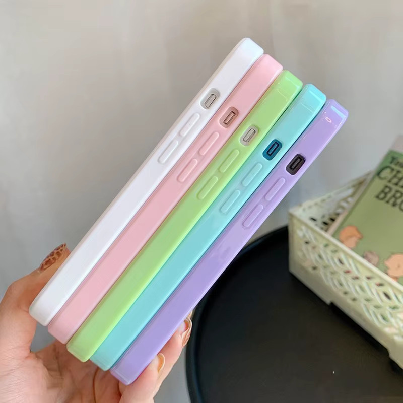 Stoßfeste Silikon-Handyhülle von AIHNBG mit transparentem Rückenschutz für iPhone 16, 15, 14, 13, 12, 11 Pro Max X XS XR in Bonbonfarben und Schwarz - Bild 2