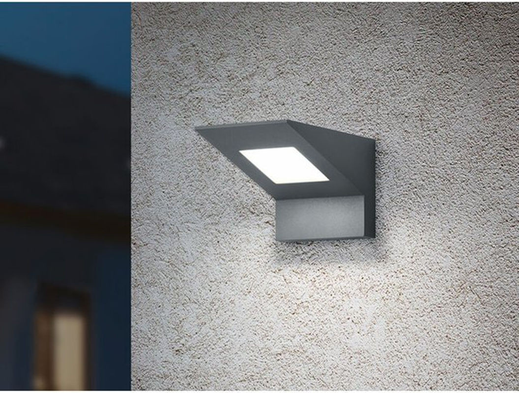 Trio Nelson LED Außenwandleuchte aus Aluminium in Anthrazit mit warmweißem Downlight und IP54 Schutz - Bild 1