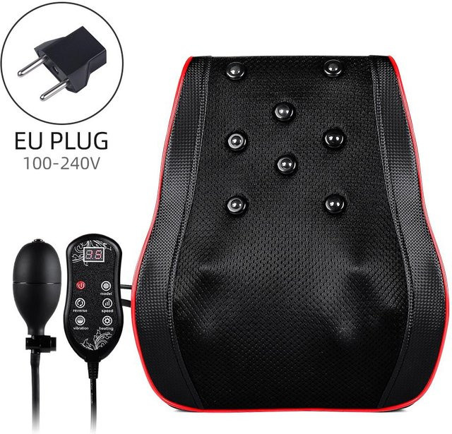 Binchi Health Technology Rücken- und Nackenmassagekissen mit Airbag für Lenden und Taille in Schwarz - Bild 1