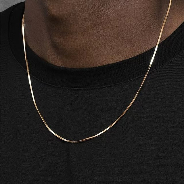 Halskette FOMALHAUT, Edelstahl, Gold, Herren, 1,2 mm - Bild 1