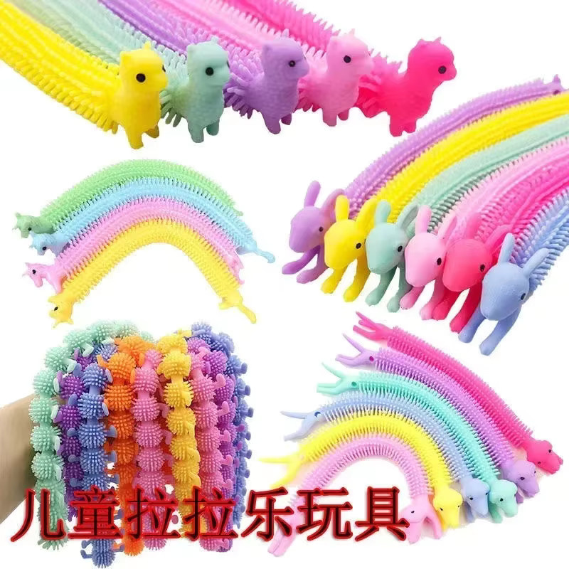 Small fire child Einhorn Pull Wurm Nudel Zappeln Spielzeug, 3-teiliges Set - Bild 2