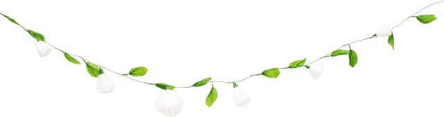 Rico Design Papierblumen Girlande klein weiß, Länge: 160 cm - Bild 1