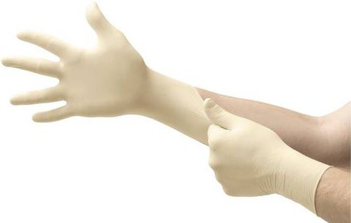 Ansell MICROFLEX Einweghandschuhe aus Naturlatex in Beige, 100 Stück - Bild 1