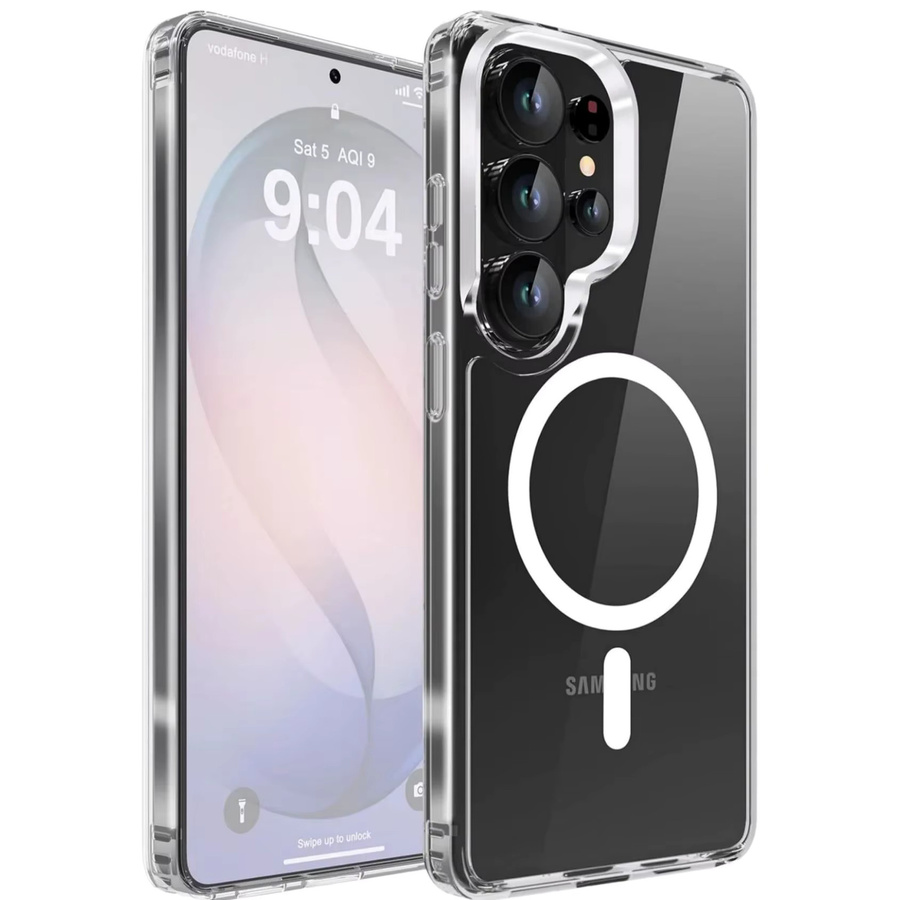 Magnetische transparente Handyhülle für Samsung Galaxy S26 S25 S24 Ultra Plus Edge FE, kratzfeste und stoßfeste Schutzhülle in Klar - Bild 6