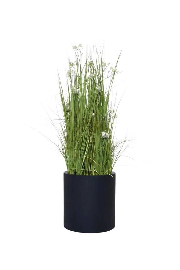 Pflanztopf Elvon von artplants in Schwarz, rund, Durchmesser: 29 cm, Höhe: 29 cm - Bild 2