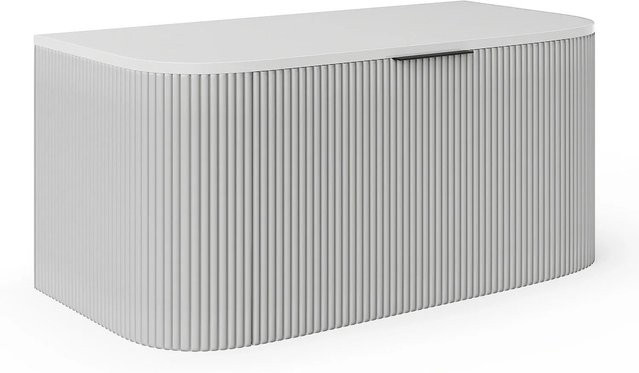 Waschbeckenunterschrank Vente-unique Lomeri in Weiß, zeitgenössischer Stil, matt, B/T/H: 99 x 50 x 45 cm - Bild 1