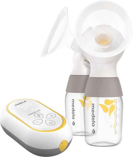 Medela Freestyle Mini Classic Double Elektrische Milchpumpe in Weiß und Multicolour mit Akku - Bild 3