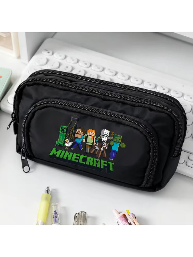 Bandai Bleistifttasche für Schüler mit Spielmotiv in Schwarz aus Polyester - Bild 2