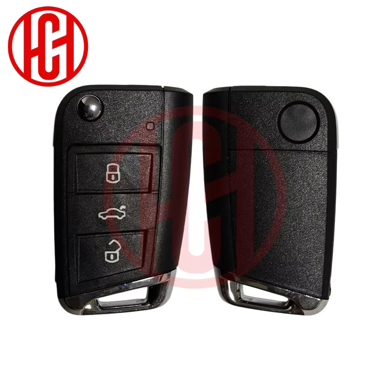 Harleson Fernbedienungs-Autoschlüsselgehäuse 2G6959752D für Volkswagen VW Golf Polo T-Cross Skoda Seat Hu162t 3-Tasten in Schwarz - Bild 2