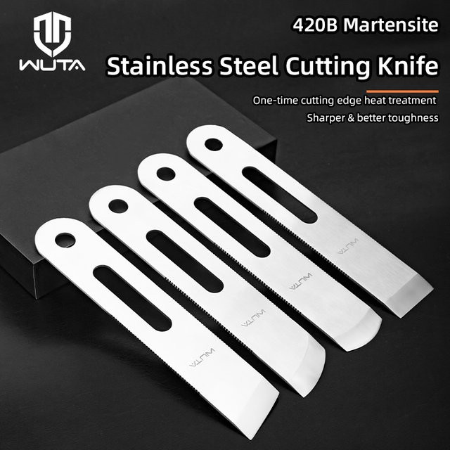 WUTA Professionelles Leder-Edünnungsmesser aus Edelstahl in Silber für DIY-Handwerk und Schälarbeiten - Bild 1