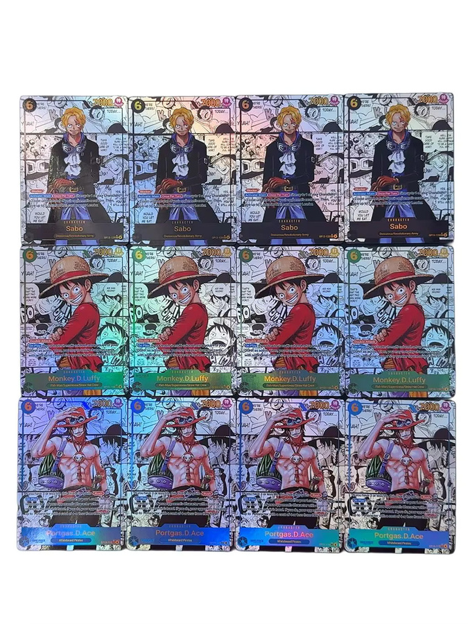 Bandai One Piece Manga-Karte, 3 Brüder, Ace Sabo Luffy, Englische Manga-Karte - Bild 3