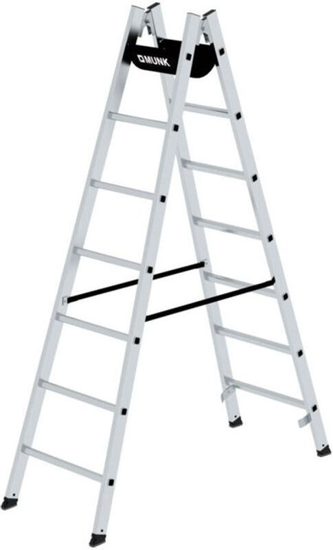MUNK Aluminium-Stehleiter mit 2 x 7 Sprossen in Silber, max. 150 kg Belastbarkeit - Bild 2