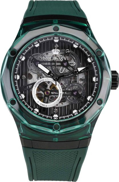 Louis XVI Herrenuhr Automatik, Edelstahl, 45 mm, Schwarz, 5 ATM - Bild 1