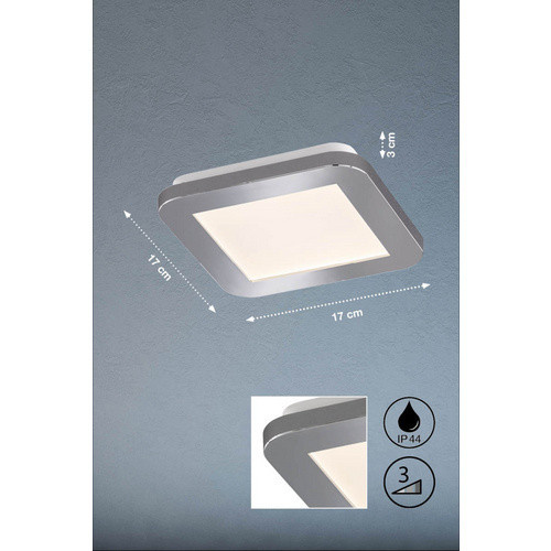 Fischer & Honsel Deckenleuchte Gotland in Silber aus Kunststoff und Metall mit dimmbarer LED - Bild 2