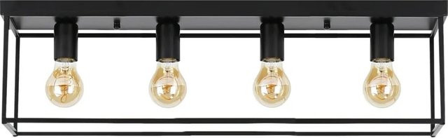 NETTLIFE Deckenleuchte aus Metall in Schwarz im Industrial-Design, Breite: 80 cm - Bild 1