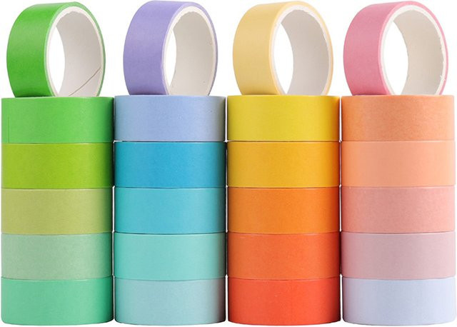 24 Farben Washi Tape Set im Macaron-Design mit 15 mm Breite für deine DIY-Projekte - Bild 1