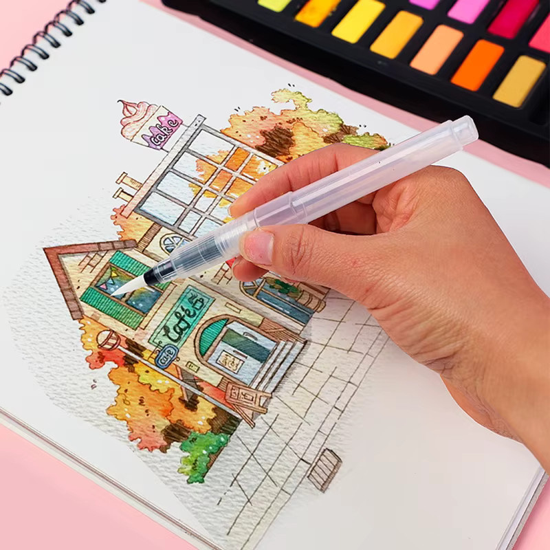 Bview art Aquarell Pinsel Set mit 6 transparenten Pinseln für wasserlösliche Buntstifte und Marker - Bild 3