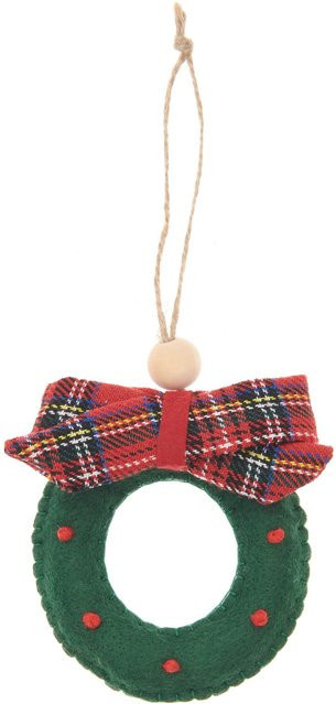 Rico Design Weihnachts-Filzkranz in Grün - Bild 1