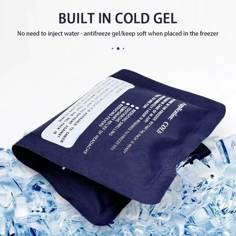 Wiederverwendbarer Gel-Eisbeutel für heiße und kalte Kompressen, tragbar für Outdoor-Reisen, Blau - Bild 4