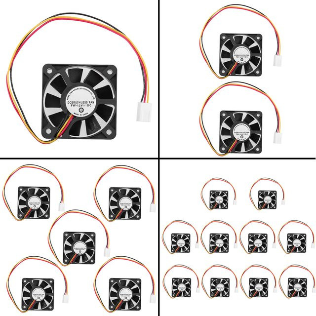 APWIKOGER DC Bürstenloser CPU-Kühler Lüfter 12V mit 9 Flügeln, Schwarz, Durchmesser: 220 mm - Bild 1
