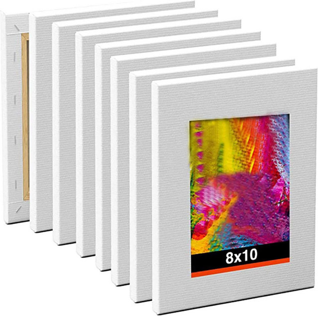 Bview Art Künstler-Leinwandbrett aus 100 % Baumwolle, weiß grundiert, B/H: 20,32 x 25,4 cm - Bild 1