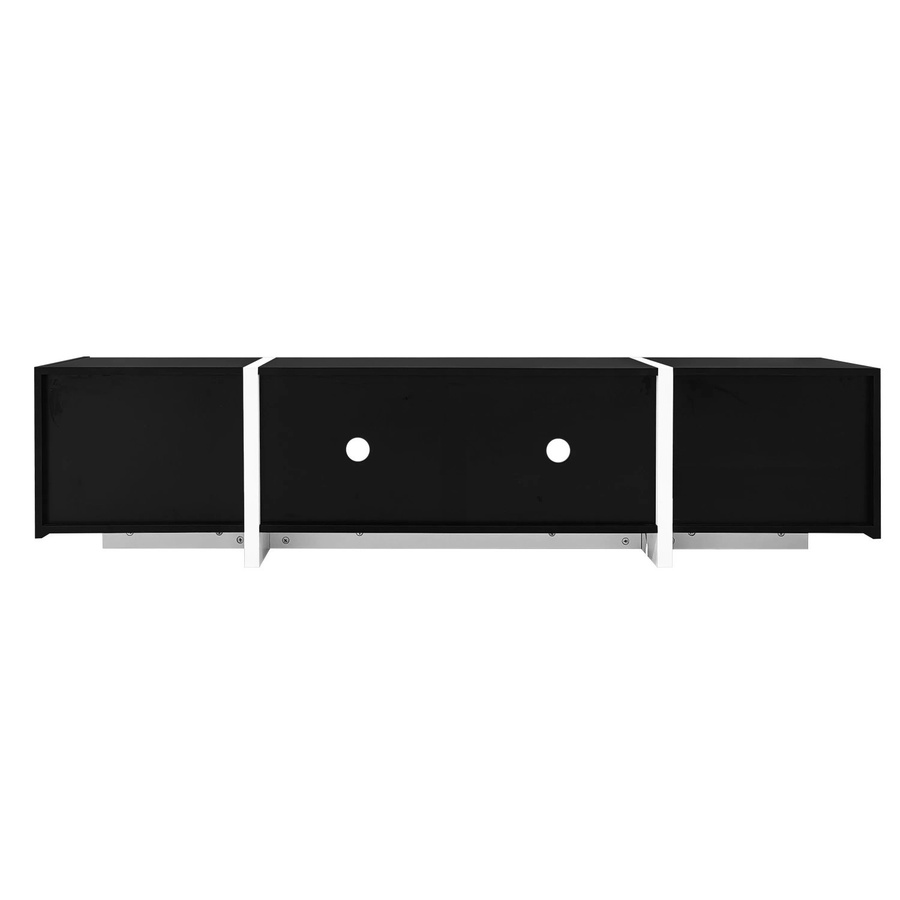 okwish TV Schrank in Schwarz Hochglanz mit Schubladen und Türen, B/T/H: 170 x 30 x 39 cm - Bild 2