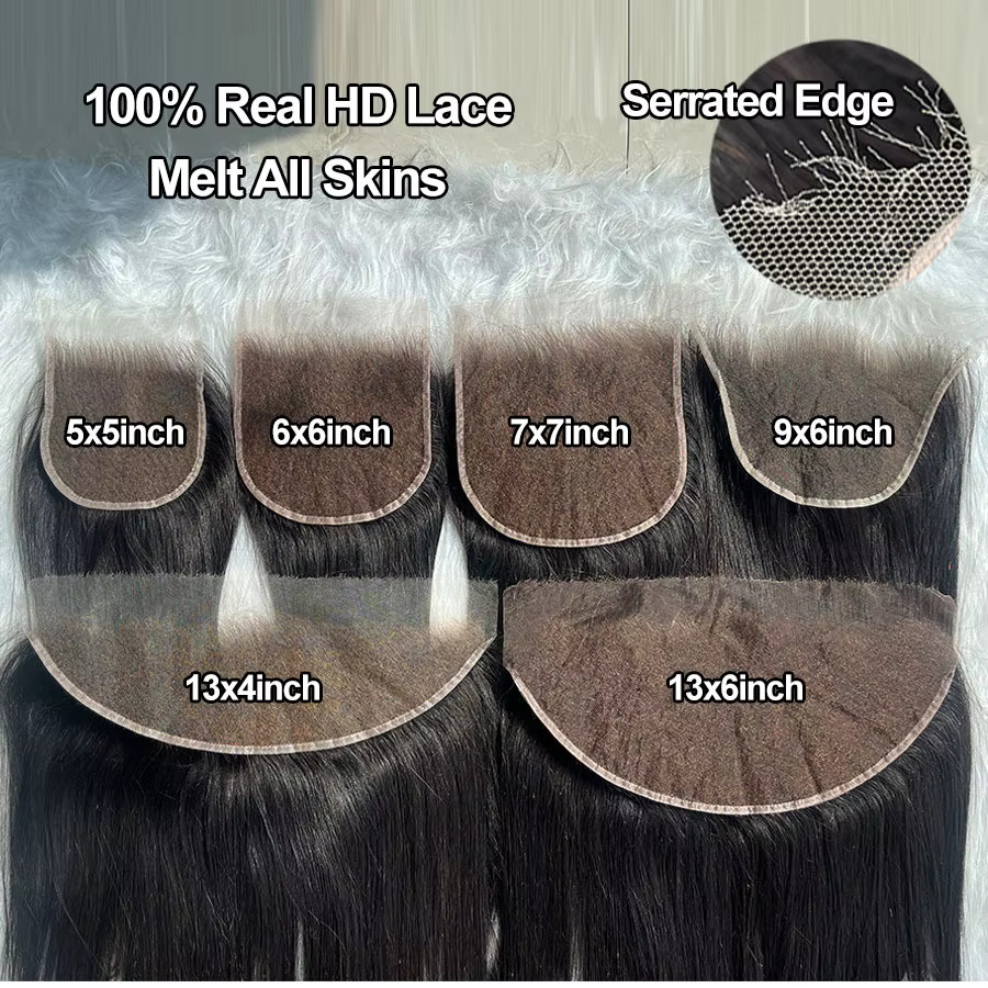 Newa Hair HD-Spitzenverschlüsse, gewelltes Echthaar, vorgezupft - Bild 4