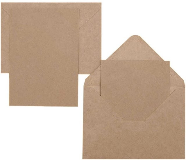 Rico Design Paper Poetry Kartenset in Braun aus Kraftpapier C7/A7 - Bild 1