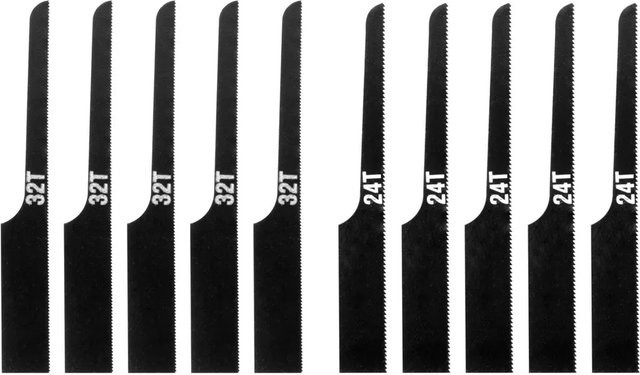 STAHLWERK 10-teiliges Ersatzsägeblätter Set für Druckluftstichsägen aus Stahl in Schwarz - Bild 1