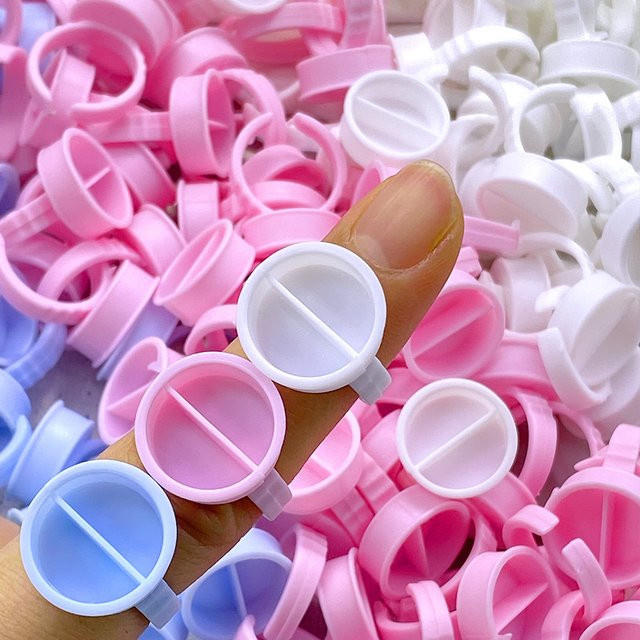 Mollie Lipper Wimpern Kleber Fan Tasse und Ringe, 100 Stück - Bild 1