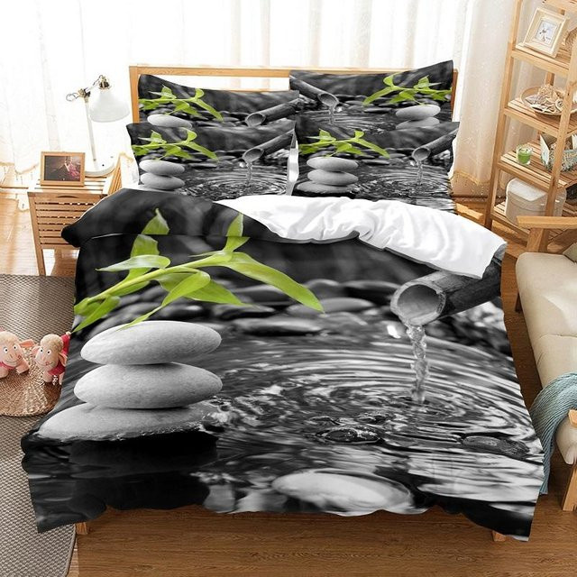JMG Household Supplies Bettwäscheset mit 3D-Digitaldruck in Schwarz, B/H: 135 x 200 cm - Bild 1