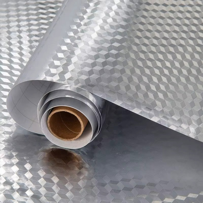 Selbstklebende Küchenaufkleber aus Aluminium von ctzszzmm in Silber, wasserfest und ölbeständig zur Dekoration von Arbeitsplatten, Schubladen, Schränken und Wänden - Bild 3