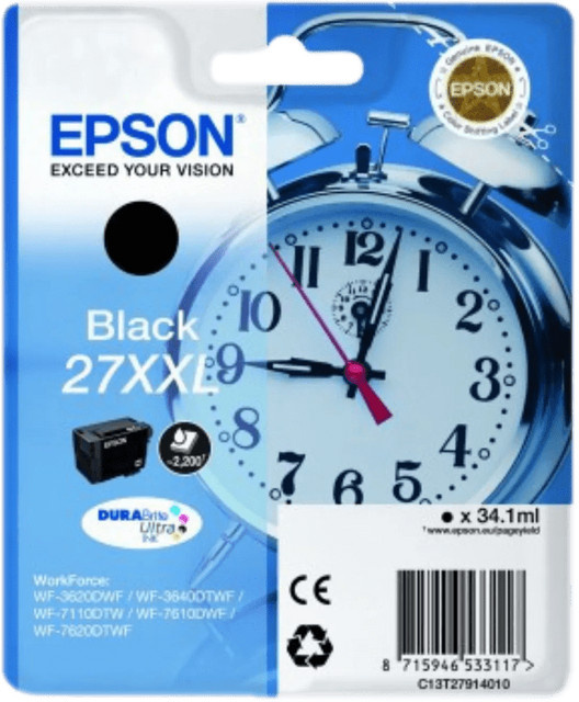 Epson 27XXL Druckerpatrone Schwarz für WorkForce WF-7620DTWF mit 2200 Seiten Reichweite - Bild 1