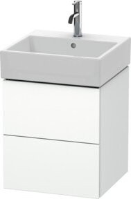 Duravit L-Cube Waschtischunterschrank wandhängend, Weiß matt, B/T/H: 48,4 x 45,9 x 54,4 cm - Bild 1