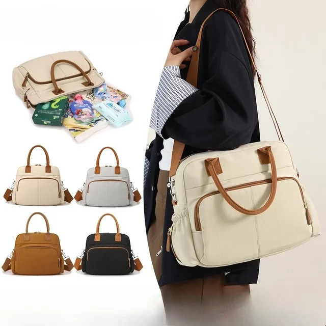 Windeltasche als Organizer für den Kinderwagen in Beige oder Braun - Bild 1