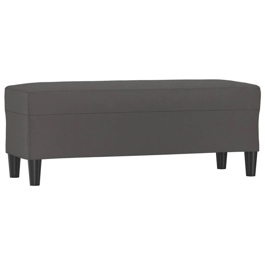 vidaXL Sitzbank aus Kunstleder in Grau, B/T/H: 100 x 35 x 41 cm - Bild 2