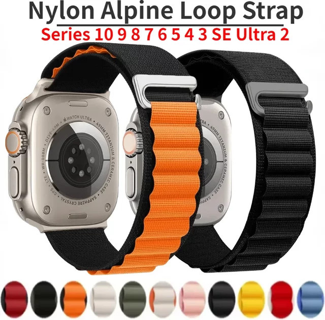 Uhrenarmband Nylon, Schwarz, Unisex - Bild 1
