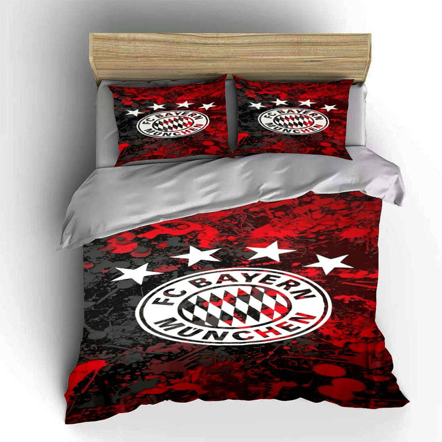 Cozy Silk Bettwäsche-Set FC Bayern München Logo in Rot und Schwarz, B/H: 200 x 220 cm - Bild 2