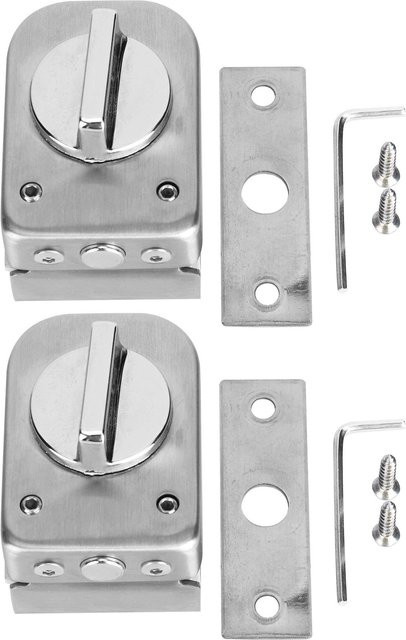 2er Set OutsideWorld Schranktür Riegel Verriegelungsbolzen aus Edelstahl in Silber - Bild 1