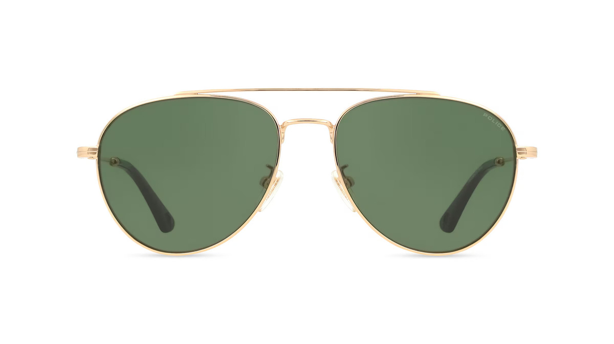 Police SPLP20 Sonnenbrille Pilot, Vollrand, Edelstahl, gold, Unisex - Bild 1