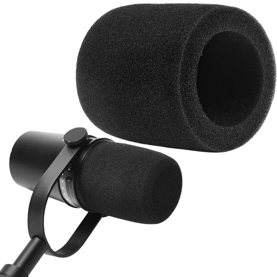 Shure Ersatz-Mikrofon-Windschutzabdeckung aus beflocktem Schaumstoff in Schwarz für MV7 und MV7X - Bild 2
