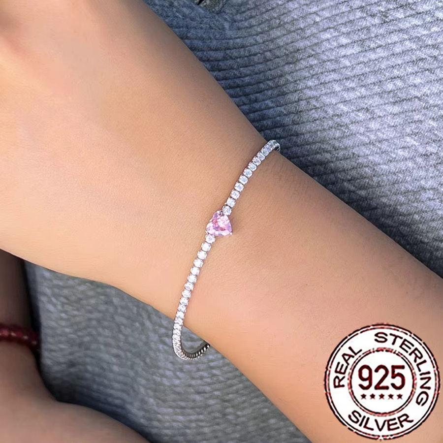 CWWZircons Tennis-Armband, 925 Silber, Zirkonia, Damen - Bild 3