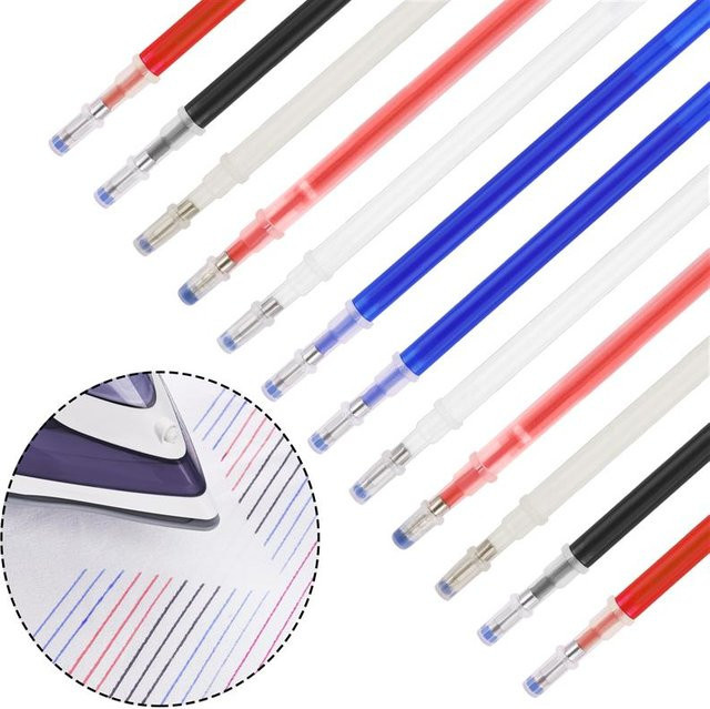 10er Set Hochtemperatur Verschwindende Marker für Stoff zur Kennzeichnung beim Nähen und DIY in Schwarz und Mehrfarbig - Bild 1